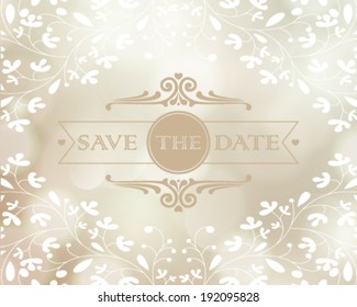 Vector wedding invitation card. Perfect as invitation or announcement.