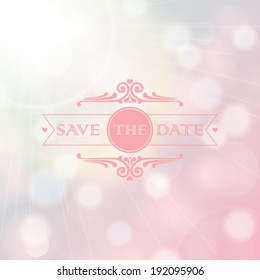 Vector wedding invitation card. Perfect as invitation or announcement.