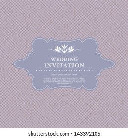 Vector wedding invitation card template. Perfect as invitation or announcement.