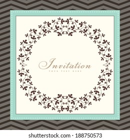 Vector wedding invitation card template. Perfect as invitation or announcement.