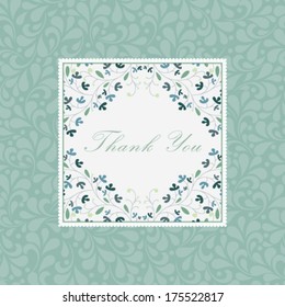 Vector wedding invitation card. Thank you card. Perfect as invitation or announcement.