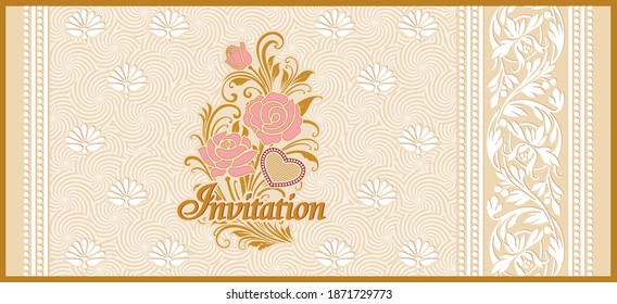 Vektorhochzeit Einladungskarten. Elegantes Design.
