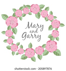 Vector wedding invitation cards with floral elements