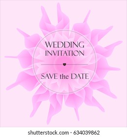 Vector wedding invitation illustration