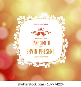 Vector wedding invitation template. Perfect as invitation or announcement.