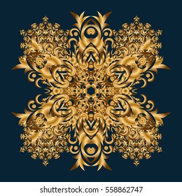 Vector wedding invitation, thank you card, save the date, baby shower cards on blue background. Baby shower, menu, flyer, banner template, mandala background, Indian design.