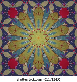 Vector wedding invitation, thank you card, save the date, baby shower cards on colorful background. Baby shower, menu, flyer, banner template, mandala colorful background, Indian design.
