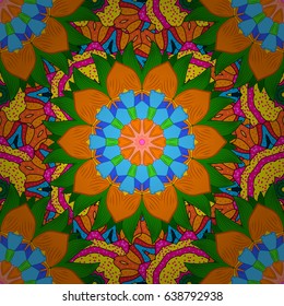 Vector wedding invitation, thank you card, save the date, baby shower cards on background. Baby shower, menu, flyer, banner template, mandala background, Indian design.