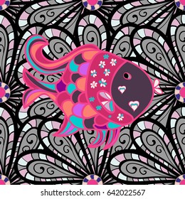 Vector wedding invitation, thank you card, save the date, baby shower cards on background. Baby shower, menu, flyer, banner template, mandala background, Indian design.