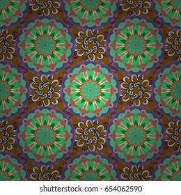 Vector wedding invitation, thank you card, save the date, baby shower cards on a colorful background. Baby shower, menu, flyer, banner template, mandala background, Indian design.