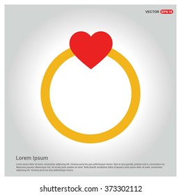 Vector wedding rings icon. Flat design