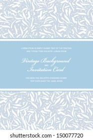 Vector wedding styled card with floral ornament design. Perfect as invitation or announcement.