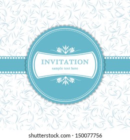 Vector wedding styled card with floral ornament design. Perfect as invitation or announcement.