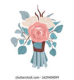 vector wedding summer rose bouquet