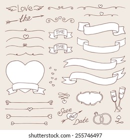 Vector Wedding Vintage Set Of Design Elements