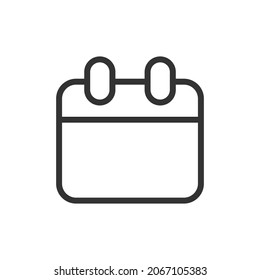 Vector week line icon. Symbol in trendy outline style. Vector illustration isolated on a white background. 