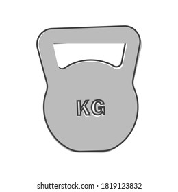 Icono de peso del vector. Símbolo de peso estilo de caricatura sobre fondo blanco aislado.