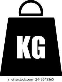 vector of a weight in kg icon symbol 