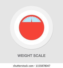 Vector Weight Scale Icon - Balance Scale Icon - Health Lifestyle - Diet Loss Weight Icon