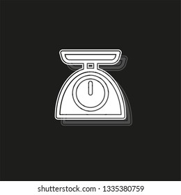 vector weight scale icon - balance scale icon - health lifestyle - diet loss weight icon