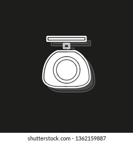 vector weight scale icon - balance scale icon - health lifestyle - diet loss weight icon