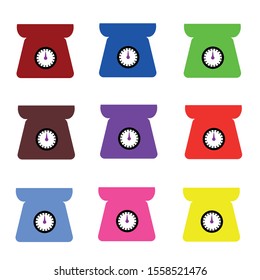 Vector weight scale icon. Scales icon symbol
