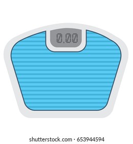 Vector weight scale illustration icon isolated on white background