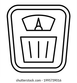 Vector Weight Scale Outline Icon Design
