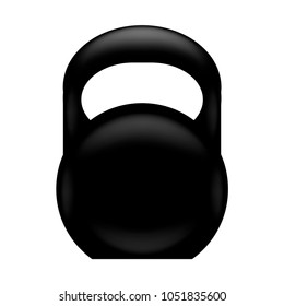 Vector Weight Silhouette Isolated on White Background. Metal Kettlrbell Icon