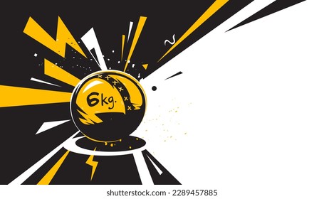 Vector weighted ball abstract background design. The sport eqipment for exercise and fitness gym