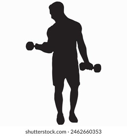 Vector weightlifting person silhouette shadow shape, flat black emblem isolated on white backround. Sportive competition logo design element. Sportsman lifting the barbell, sport game tournament.