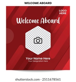 Vector Welcome Aboard Sign Board