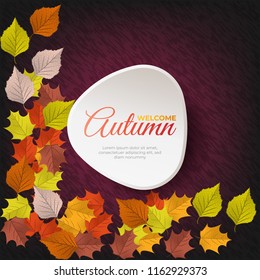 Vector Welcome Autumn Background