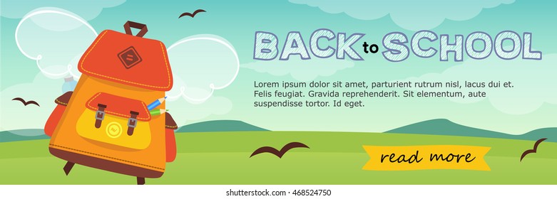 vector welcome back to school banner