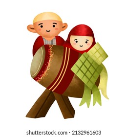 vector - to welcome the day of Ramadan and Eid al-Fitr