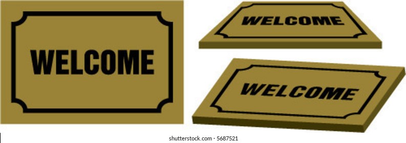 Vector Welcome Mat Design