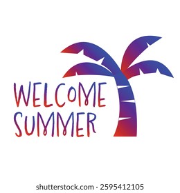 Vector welcome to the summer vacation