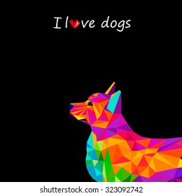 vector welsh dog animal illustration 