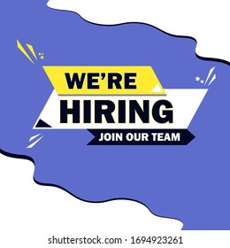 Vector we're hiring design idea