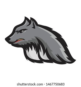 Vector Werewolf Head Isolated On White Stock Vector (Royalty Free ...