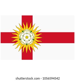 Vector West Riding of Yorkshire flag, England