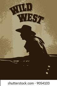 vector western poster design