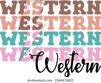 Vector Western- Western T-shirt design