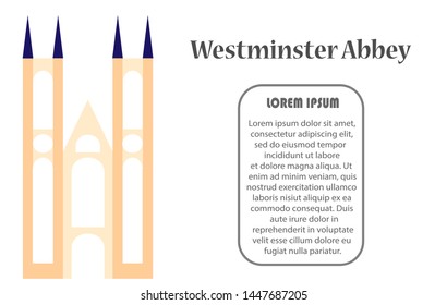 vector of westminster abbey for different purposes.