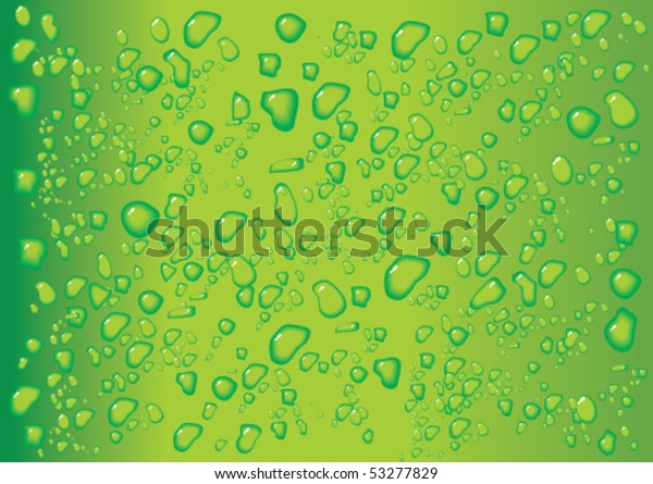 Vector Wet Background Green Drop Stock Vector (Royalty Free) 53277829 ...