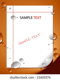 vector wet paper