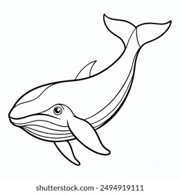 vector whale art free download.