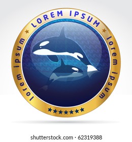 Vector whale illustration