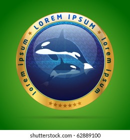 Vector whale illustration