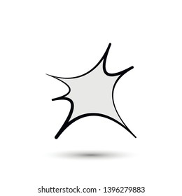 Vector wham boom icon. Explosion symbol. For design, web site design, logo, app, UI.
